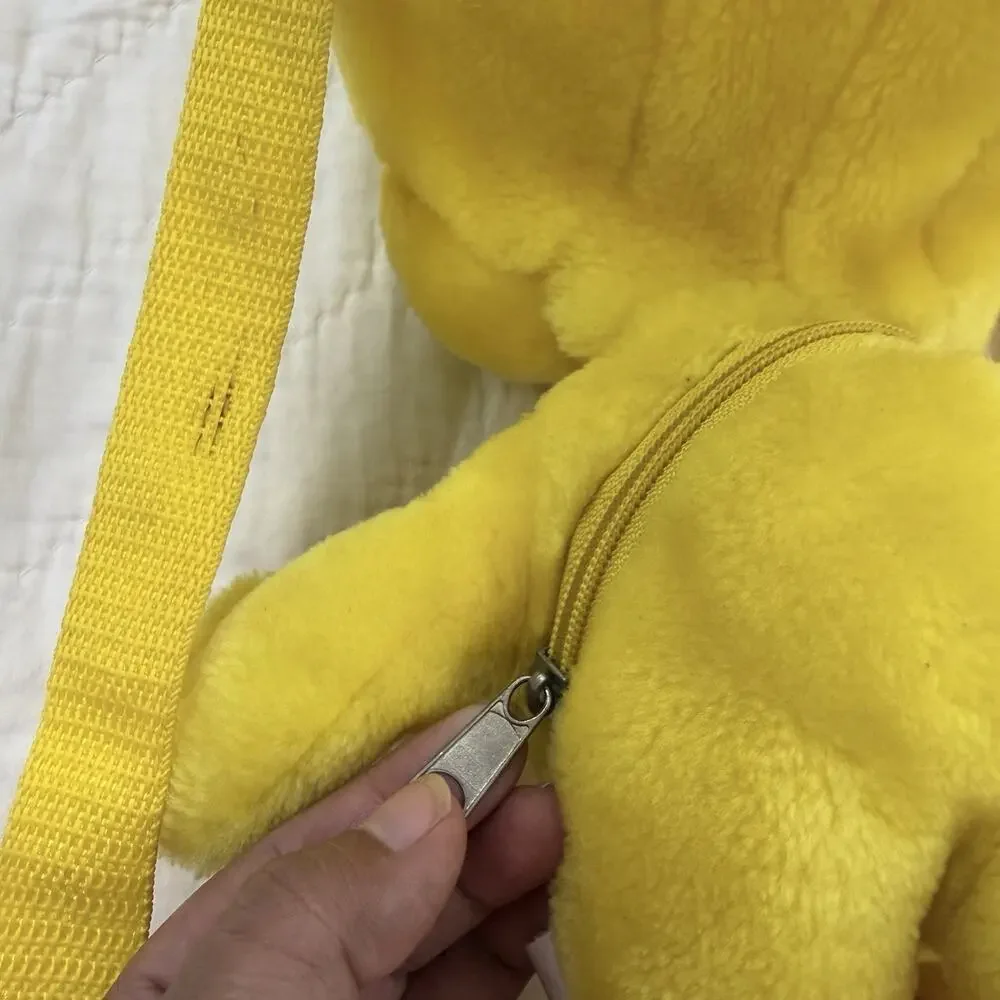 Vintage 90’s Tweety Bird Plush Small Mini Backpack Zip Adjustable Yellow